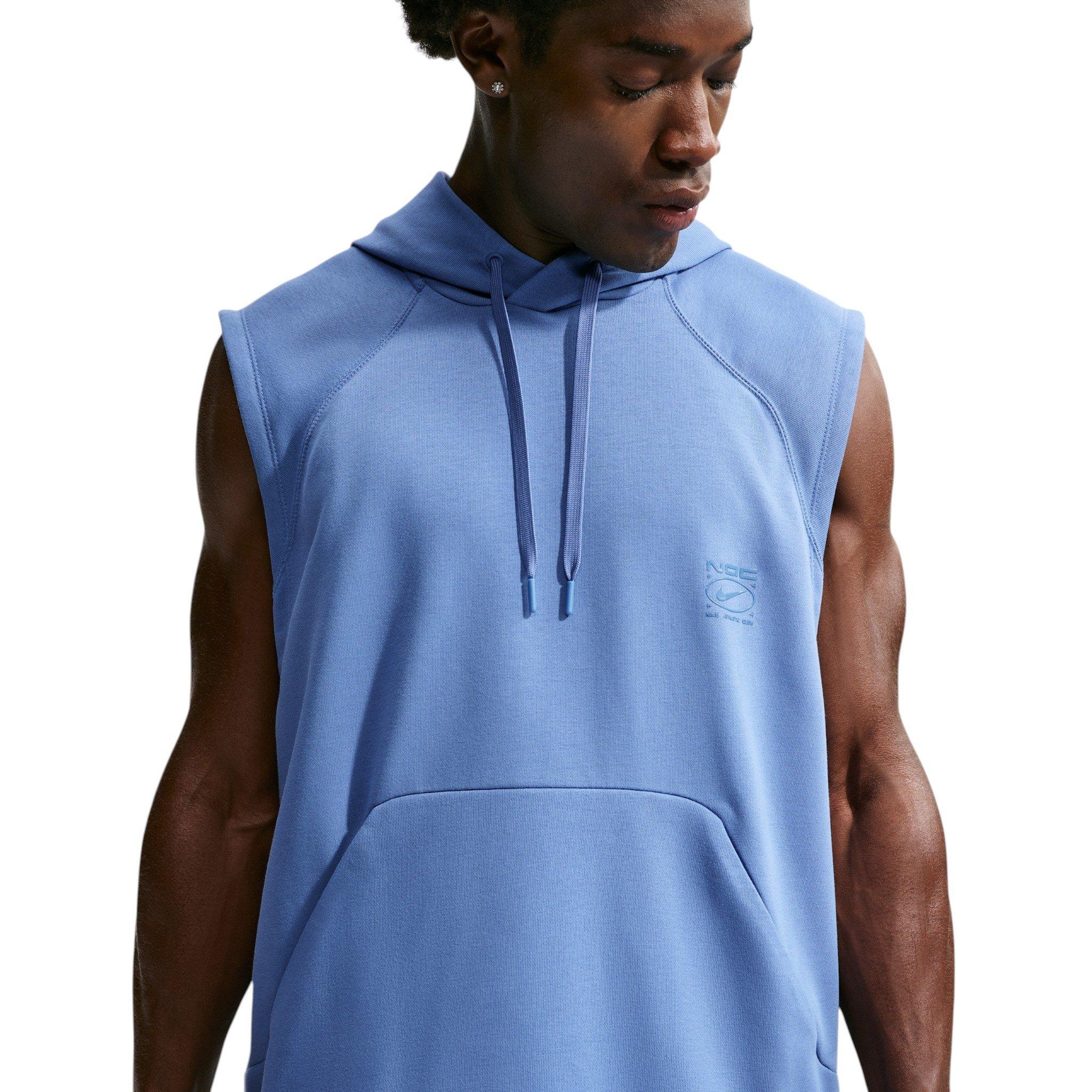 Nike Men's N.A.C. Dri-FIT Fleece Sleeveless Training Hoodie - BLUE
